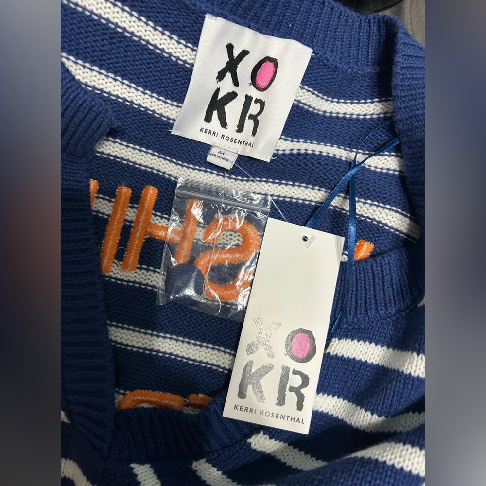 Kerri Rosenthal “Sunshine is a frame
Of Mind” striped button sleeve Sweater - Picture 6 of 7